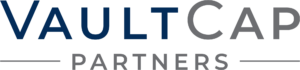 VaultCap Partners logo on black background.